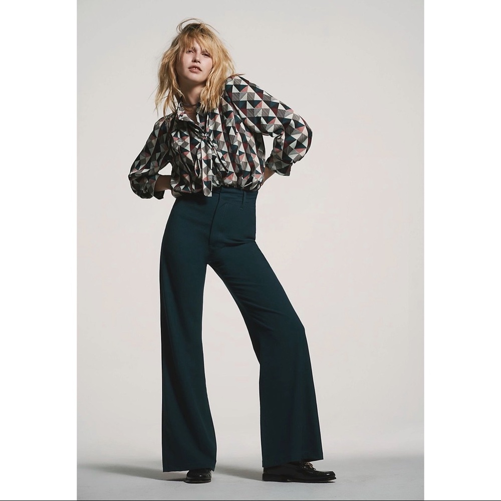 Free People La La Printed Blouse